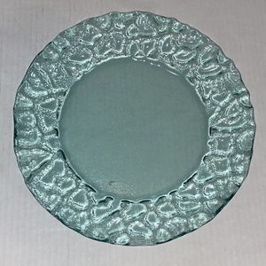 I Vetri Di Nennella Italian Art Glass Ice Blue Textured Plate Beautiful